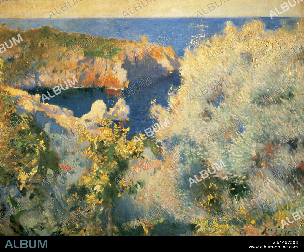ARTE S. XIX. ESPAÑA. JOAQUIM MIR TRINXET (1873-1940). Pintor español. "PAISAJE DE MALLORCA" (1901). Museo de Bellas Artes. La Habana. Cuba.