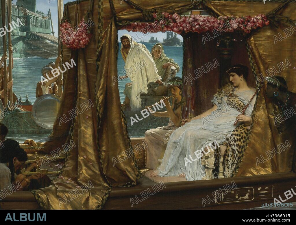 SIR LAWRENCE ALMA-TADEMA. The Meeting of Antony and Cleopatra.