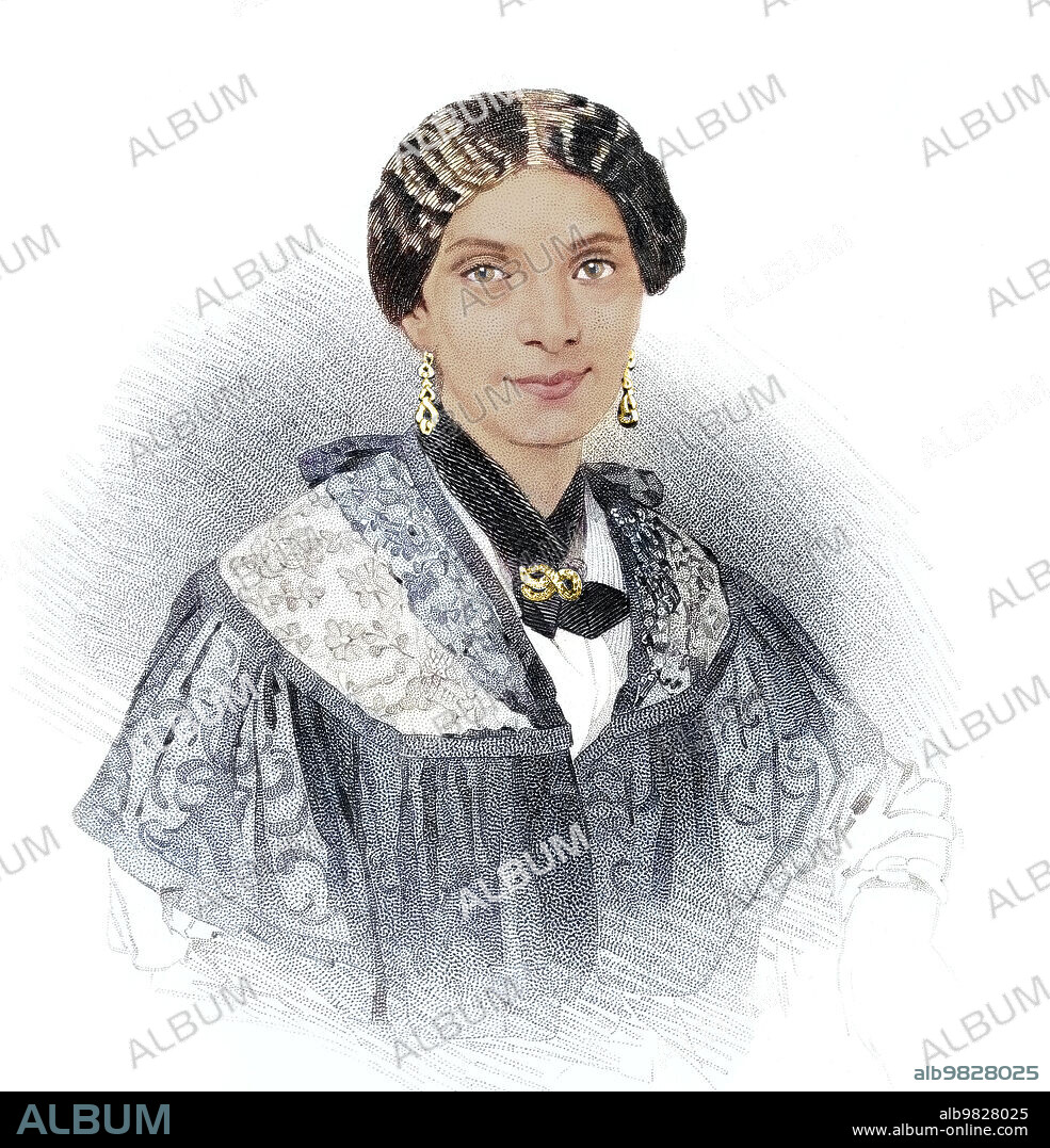 Mary Smith Peake (1823 - February 22, 1862) was an American teacher and humanitarian. She started teaching the children of former slaves under a large oak tree and the American Missionary Association paid her some salary and gave support as its first black teacher. In 1863, the Virginia Peninsula community gathered under Peake's tree to hear the first Southern reading of President Lincoln's Emancipation Proclamation, and it became known as the Emancipation Oak. Soon the AMA provided Peake with Brown Cottage, long considered the first facility of Hampton Institute (Hampton University). Engraving by Frederick W. Halpin, 1863 (cropped and cleaned).