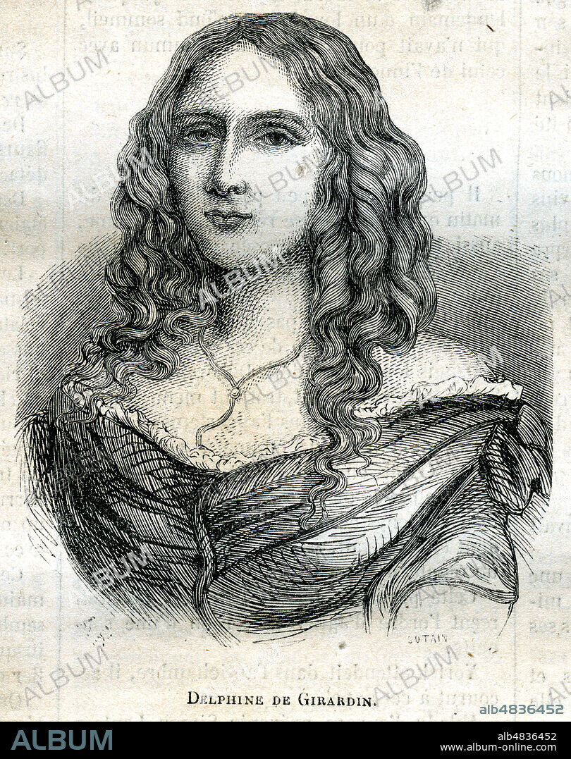 Delphine de GIRARDIN (1804-1875) Illustration de A.R. pour Le Passe-Temps du 14 mai 1859. Credit : Collection Grob/Kharbine-Tapabor.