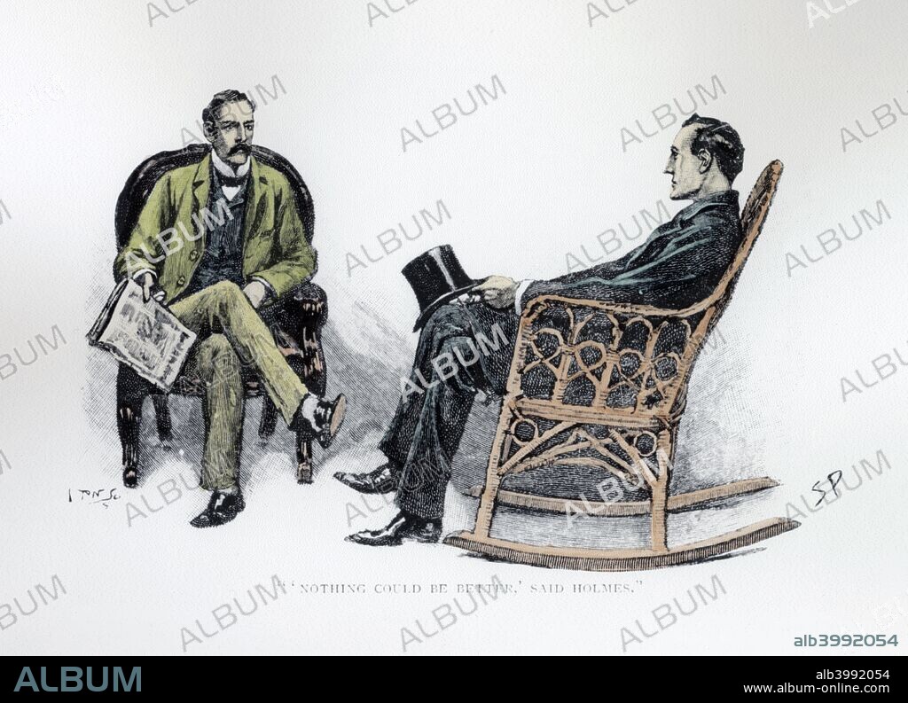 ''Nothing could be Better'' said Holmes', 1893. Illustration from The Stockbrokers Clerk by Arthur Conan Doyle, published in Strand Magazine March 1893.