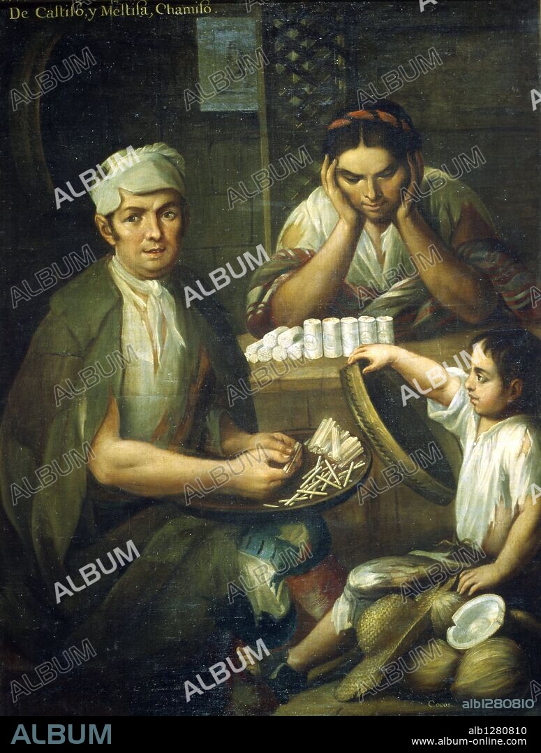 Miguel Cabrera / 'De Castizo y Mestiza: Chamizo', 1763.