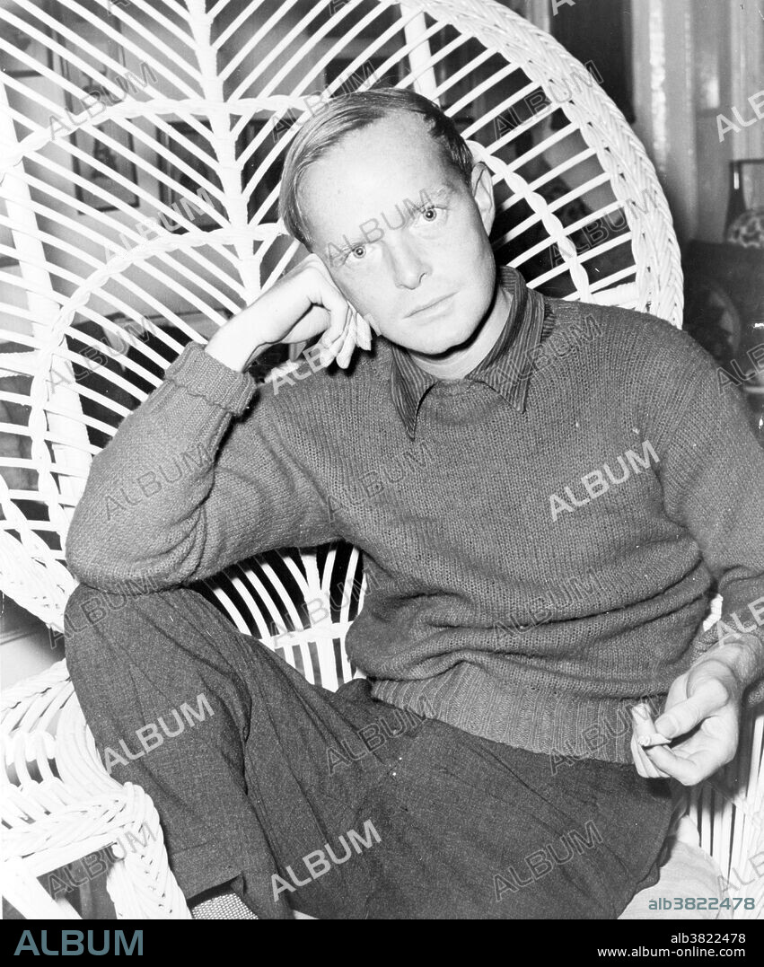 Truman Streckfus Persons (September 30, 1924 - August 25, 1984), known as Truman Capote, was an American author, screenwriter, playwright, actor, many of whose short stories, novels, plays, and nonfiction are recognized literary classics. At least 20 films and television dramas have been produced of Capote novels, stories, and plays. He discovered his calling as a writer by the age of 11, and for the rest of his childhood he honed his writing ability. Capote began his professional career writing short stories. The critical success of one story, "Miriam" (1945), attracted the attention of Random House publisher Bennett Cerf, and resulted in a contract to write the novel Other Voices, Other Rooms (1948). He earned the most fame with In Cold Blood, a journalistic work about the murder of a Kansas farm family in their home. A milestone in popular culture, In Cold Blood was the peak of Capote's literary career; it was to be his final fully published book. In the 1970s, he maintained his celebrity status by appearing on television talk shows. He died in 1984, at the age of 59, from liver cancer. Photographed by Roger Higgins for New York World Telegram & Sun, 1959.