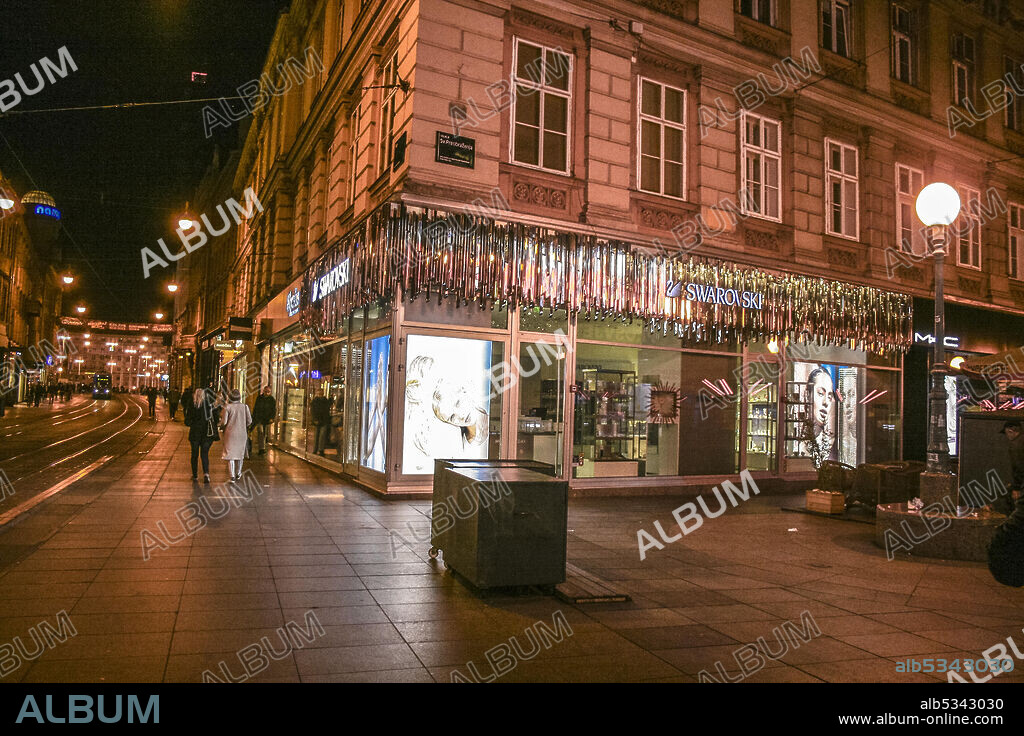 Zagreb, Croatia, Republika Hrvatska, Europe. Ilica Street, Swarovski store.
