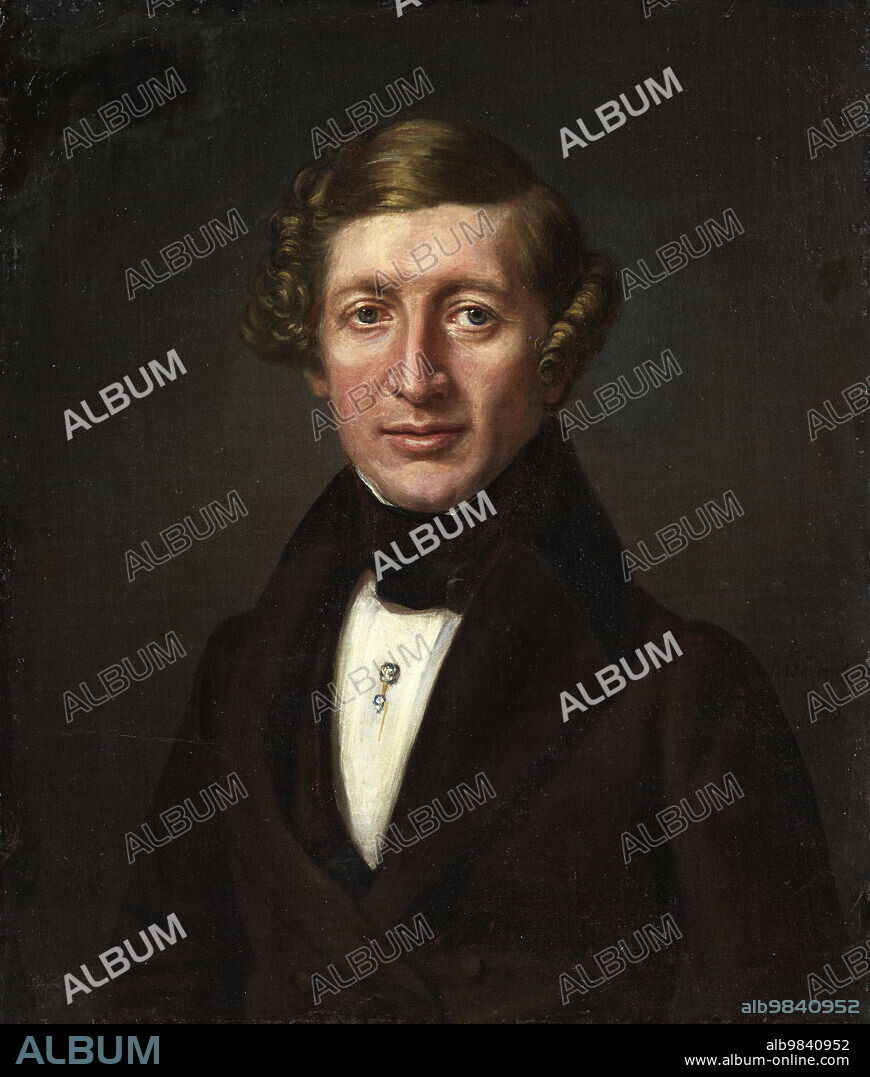 AXEL JOHAN FäGERPLAN. Anders Cederström (1805-1885), baron, Member of Parliament, deputy district chief, married to 1. Lovisa Isabella Bjurberg, 2. Hilda Karolina Reuter, 1842.