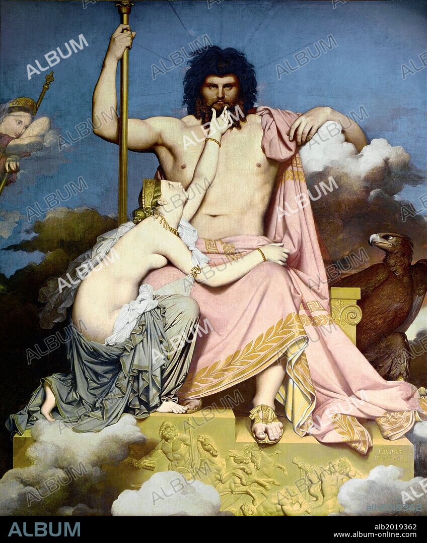 Jean Auguste Dominique Ingres / 'Jupiter and Thetis', 1811, Oil on canvas, 327 x 260 cm.