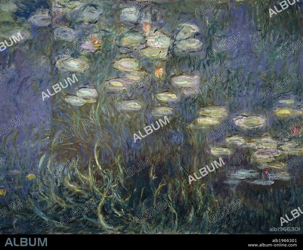 Water Lilies by Claude Monet (1840-1926), detail.