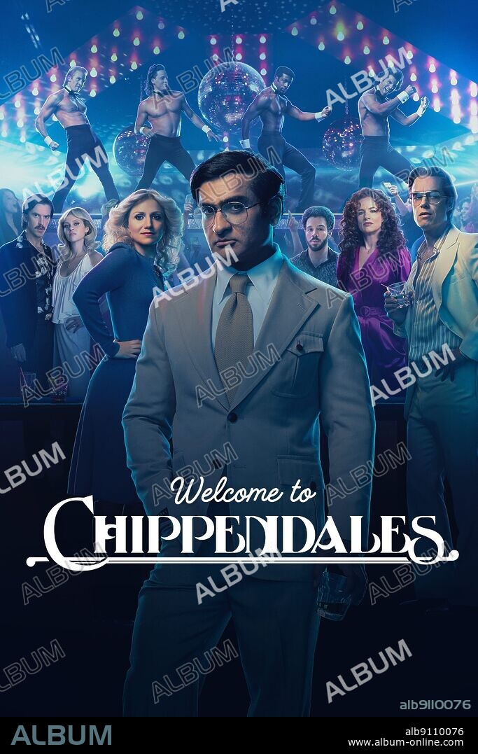 Poster of WELCOME TO CHIPPENDALES, 2022, directed by MATT SHAKMAN, NISHA GANATRA and RICHARD SHEPARD. Copyright Twentieth Television / I Am Jenni Konner Productions.