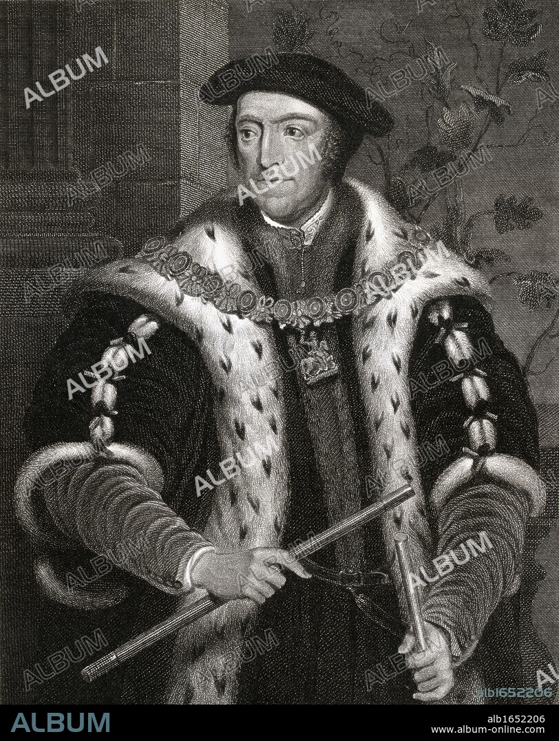 Thomas Howard 3rd Duke of Norfolk, Earl of Surrey, Earl Marshal, 1473-1554 English Tudor politician Held high office under Henry VIII. From the book 'Lodge's British Portraits' published London 1823.