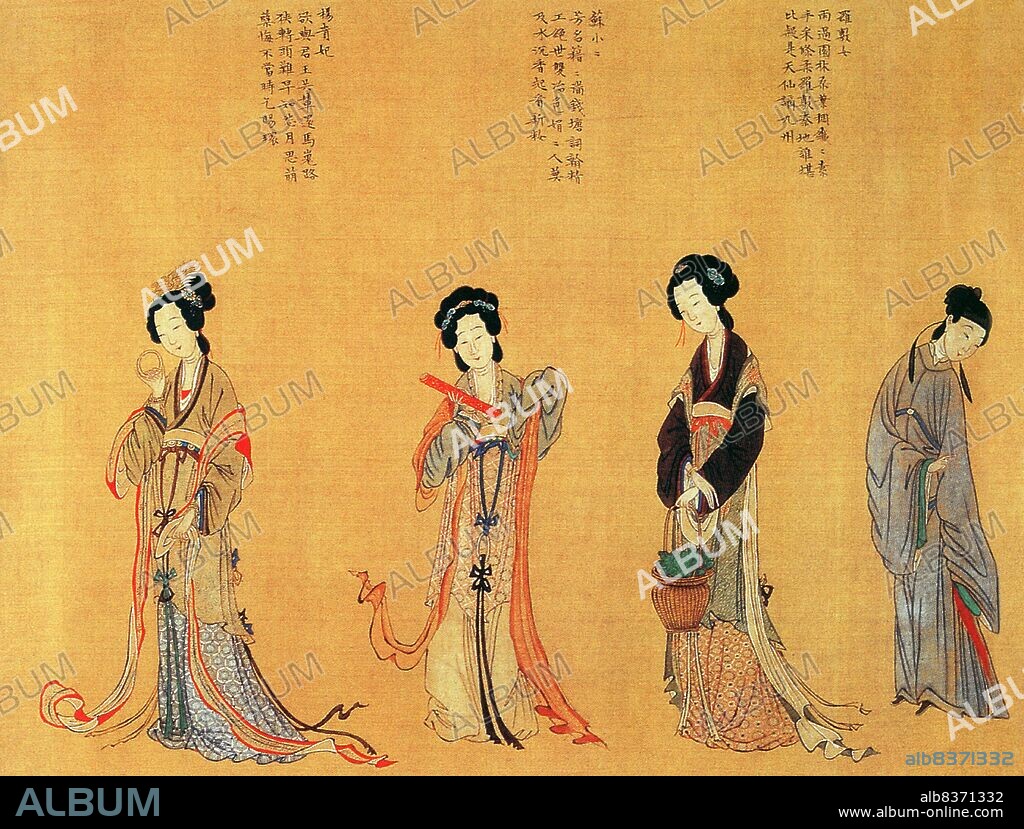 Qiu Ying (WadeGiles: Ch'iu Ying) was a Chinese painter who specialized in the gongbi brush technique.<br/><br/>. Qiu Ying was born to a peasant family in Taicang (Jiangsu Province) and studied painting under Zhou Chen in Suzhou. Though Suzhou's Wu School encouraged painting in ink washes, Qiu Ying also painted in the green-and-blue style. He painted with the support of wealthy patrons, creating images of flowers, gardens, religious subjects, and landscapes in the fashions of the Ming dynasty.<br/><br/>. He incorporated different techniques into his paintings, and acquired a few wealthy patrons. His talent and versatility allowed him to become regarded as one of the Four Masters of the Ming dynasty.