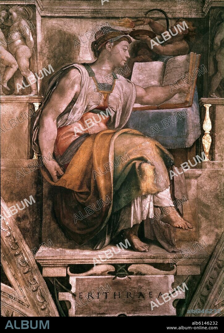 MIGUEL ANGEL. SIBILA ERITREA - 1508-1512 - RENACIMIENTO ITALIANO.
