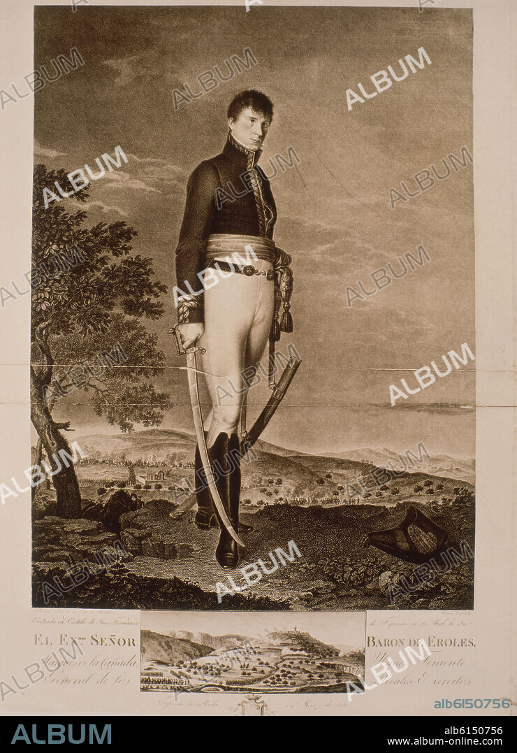 RAMON PLANELLA I CONXELLO. BARON DE EROLES ( 1784 - 1825) - NOBLE POLITICO Y MILITAR ESPAÑOL.