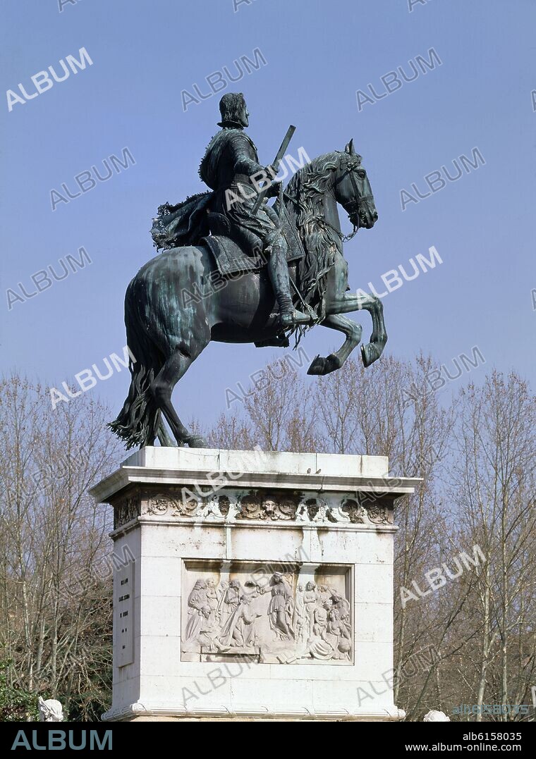 PIETRO TACCA. ESTATUA ECUESTRE DE FELIPE IV EN LA PLAZA DE ORIENTE - SIGLO XVII.