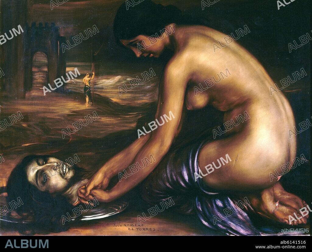JULIO ROMERO DE TORRES. SALOME 1926-OLEO Y TEMPLE SOBRE LIENZO-72X92 CM.