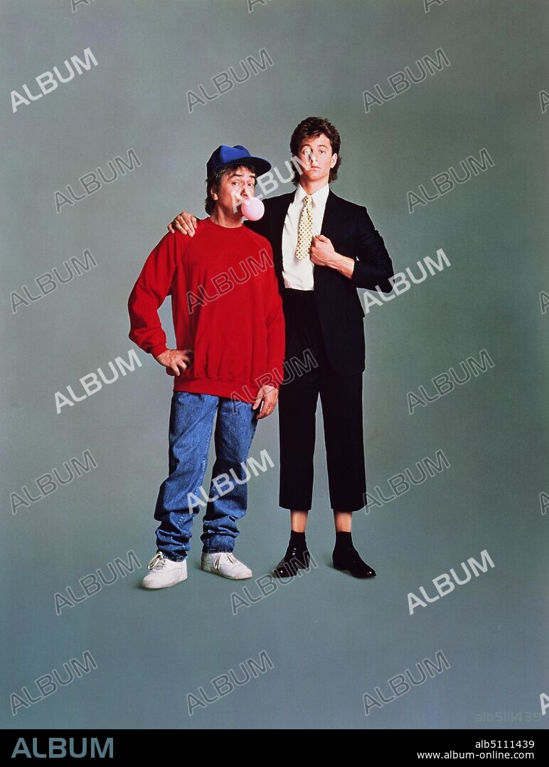 DUDLEY MOORE and KIRK CAMERON in LIKE FATHER LIKE SON, 1987, directed by ROD DANIEL. Copyright Image Films Entertainment.