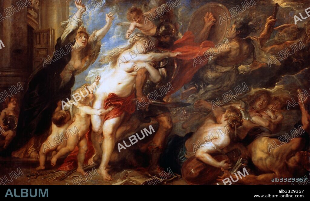 Consequences of War, also known as Horror of war. Executed between 1638-1639 by Peter Paul Rubens, in oil paint on canvas. It was painted for Ferdinando II de Medici.
