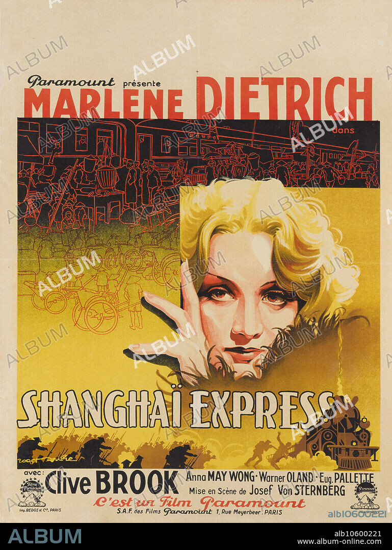 ROGER SOUBIE. Movie poster "Shanghai Express" by Josef von Sternberg.