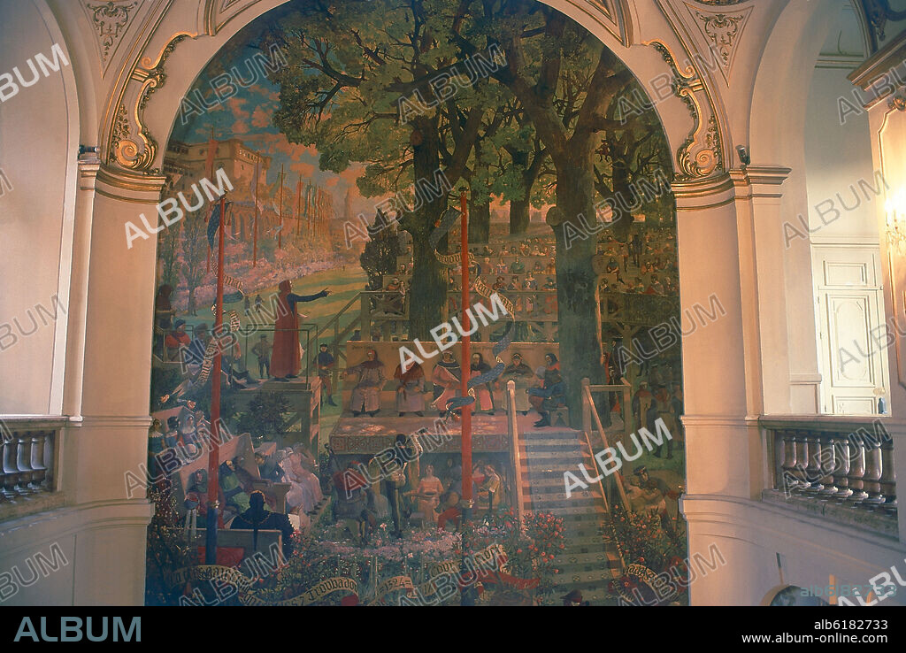 JEAN-PAUL LAURENS. JUEGOS FLORALES - 1912-1914 - FRESCO.