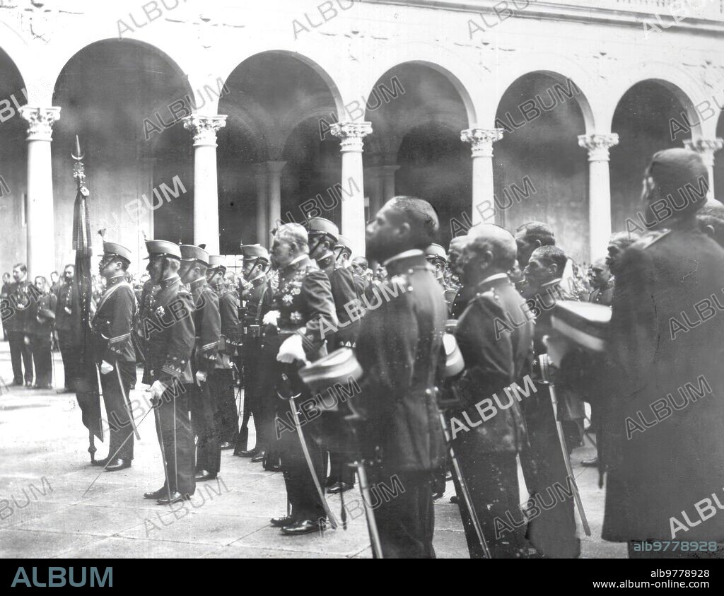 14 octubre 1907. Jura de bandera en la academia de infantería de Toledo.