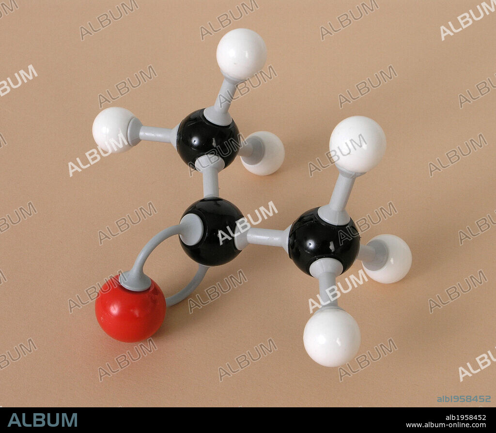Estructura molecular de la PROPANONA.
