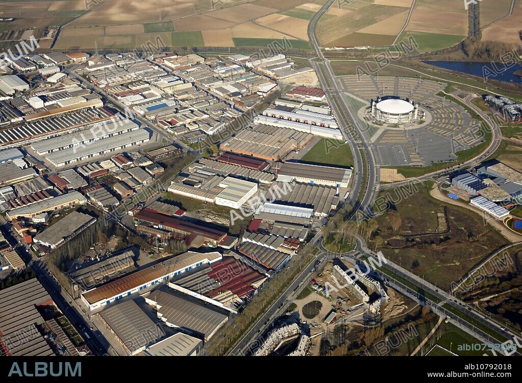 Fernando Buesa Arena, home of Caja Laboral Baskonia basketball team, and Poligono Industrial Betoño. Vitoria-Gasteiz, Alava, Basque Country, Spain.
