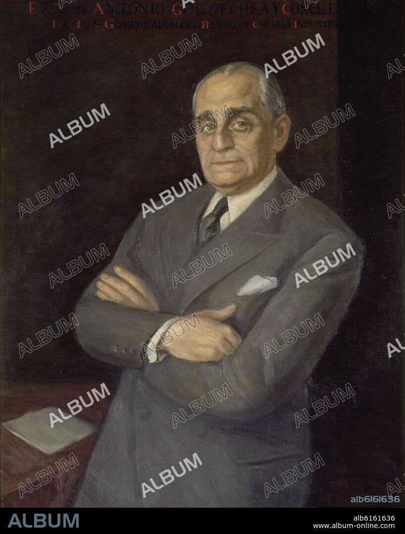 RETRATO DE ANTONIO GOICOECHEA COSCULLUELA (1876-1953) - ABOGADO Y POLITICO ESPAÑOL.