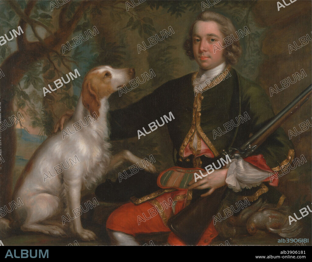 STEPHEN SLAUGHTER. Windham Quin of Adare, Co. Limerick, Ireland. Date/Period: Ca. 1745. Painting. Oil on canvas. Height: 1,019 mm (40.11 in); Width: 1,286 mm (50.62 in).