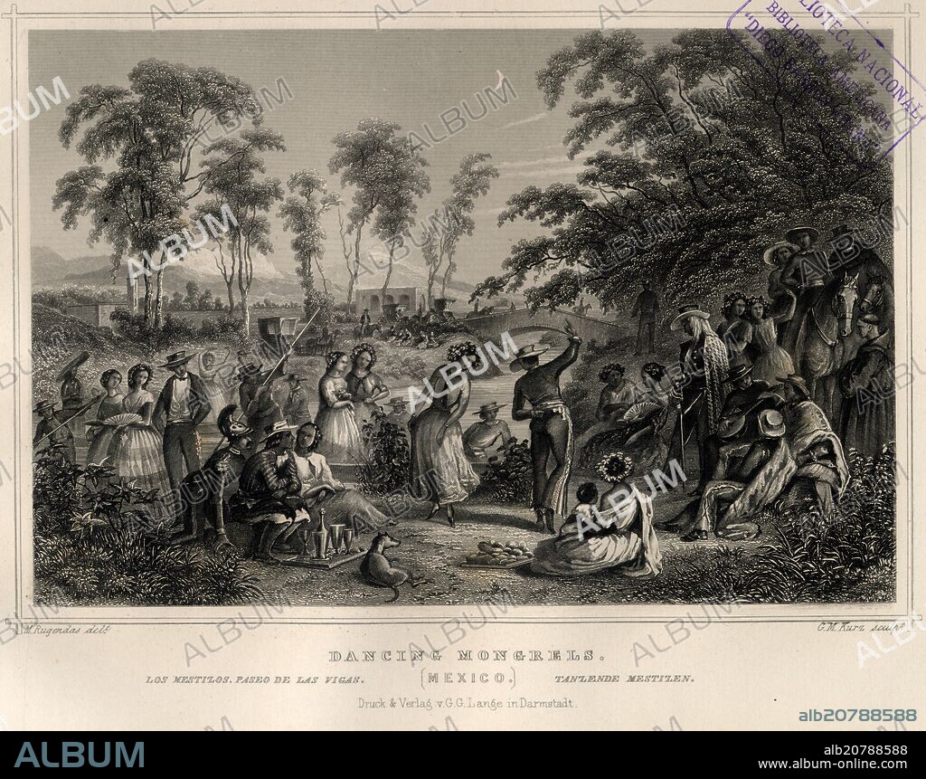 JOHANN MORITZ RUGENDAS. DANCING MONGRELS LOS MESTIZOS PASEO DE LAS