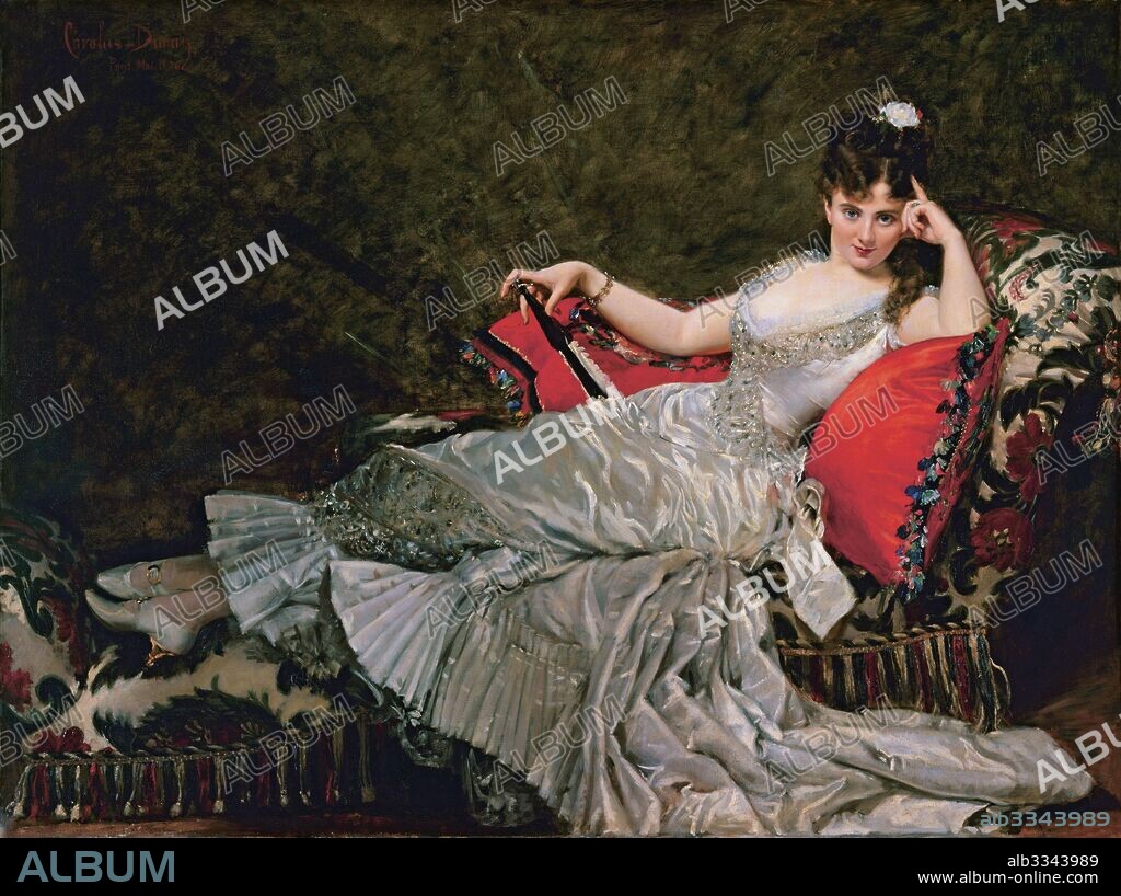 CHARLES ÉMILE AUGUSTE CAROLUS-DURAN. Portrait of Julia Tahl known as Mademoiselle Alice de Lancey.