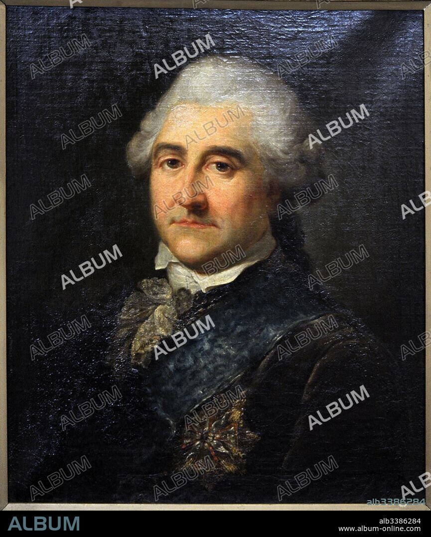 Estanislao II Poniatowski (1732-1798). Ultimo rey de Polonia como nación independiente (1764-1795). Retrato realizado por el pintor polaco nacido en Austria Joseph Pitschmann (1758-1834). Vilnius Picture Gallery. Vilnius. Lituania.