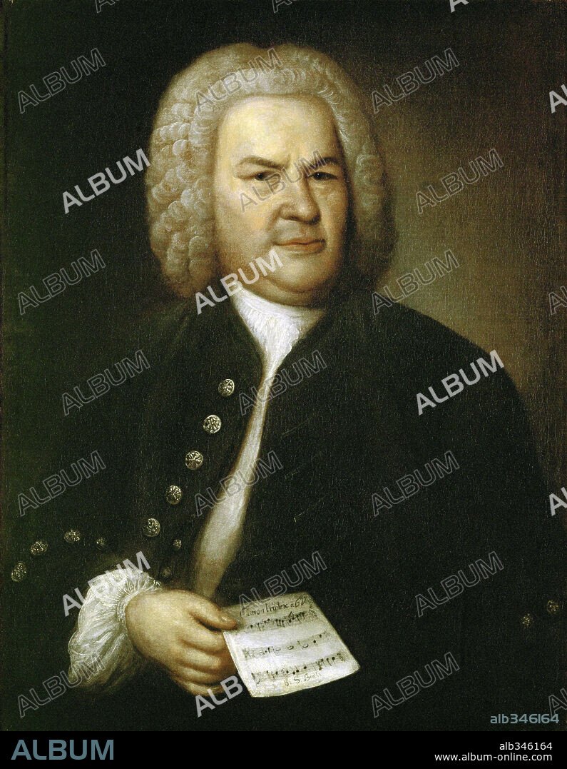 Johann Sebastian Bach (1685-1750). German composer. Oil portrait by Elias Gottlob Haussmann. 1746.
