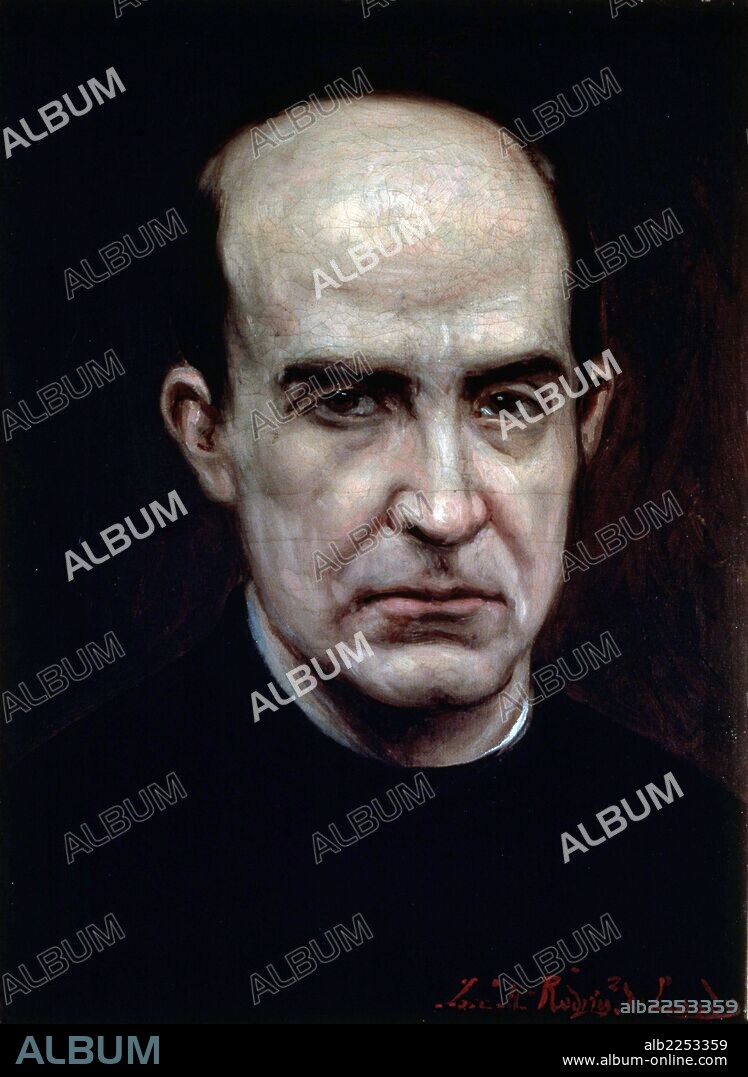 JOSE MARIA RODRIGUEZ LOSADA (1826-1896). COLOMA, LUIS RELIGIOSO Y ESCRITOR ESPAÑOL. JEREZ DE LA FRONTERA 1851-1914 OLEO DE JOSE MARIA RODRIGUEZ LOSADA. COLECCION PARTICULAR. JEREZ DE LA FRONTERA.