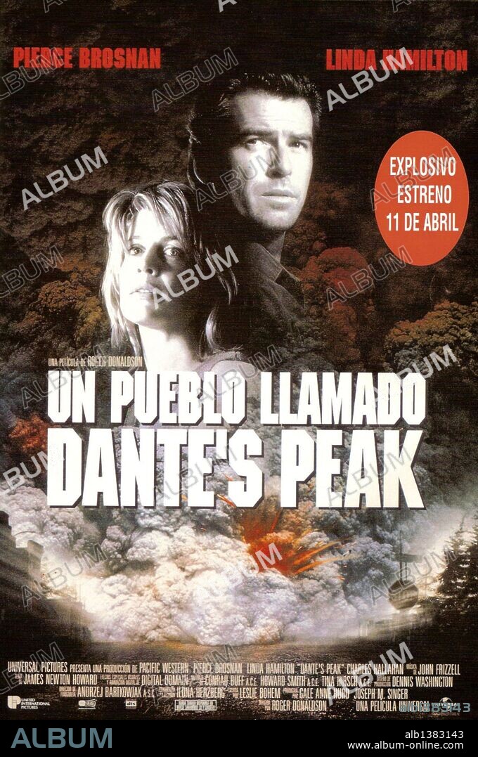 Poster of DANTE'S PEAK, 1997, directed by ROGER DONALDSON. Copyright PARAMOUNT/UNIVERSAL/MGM.