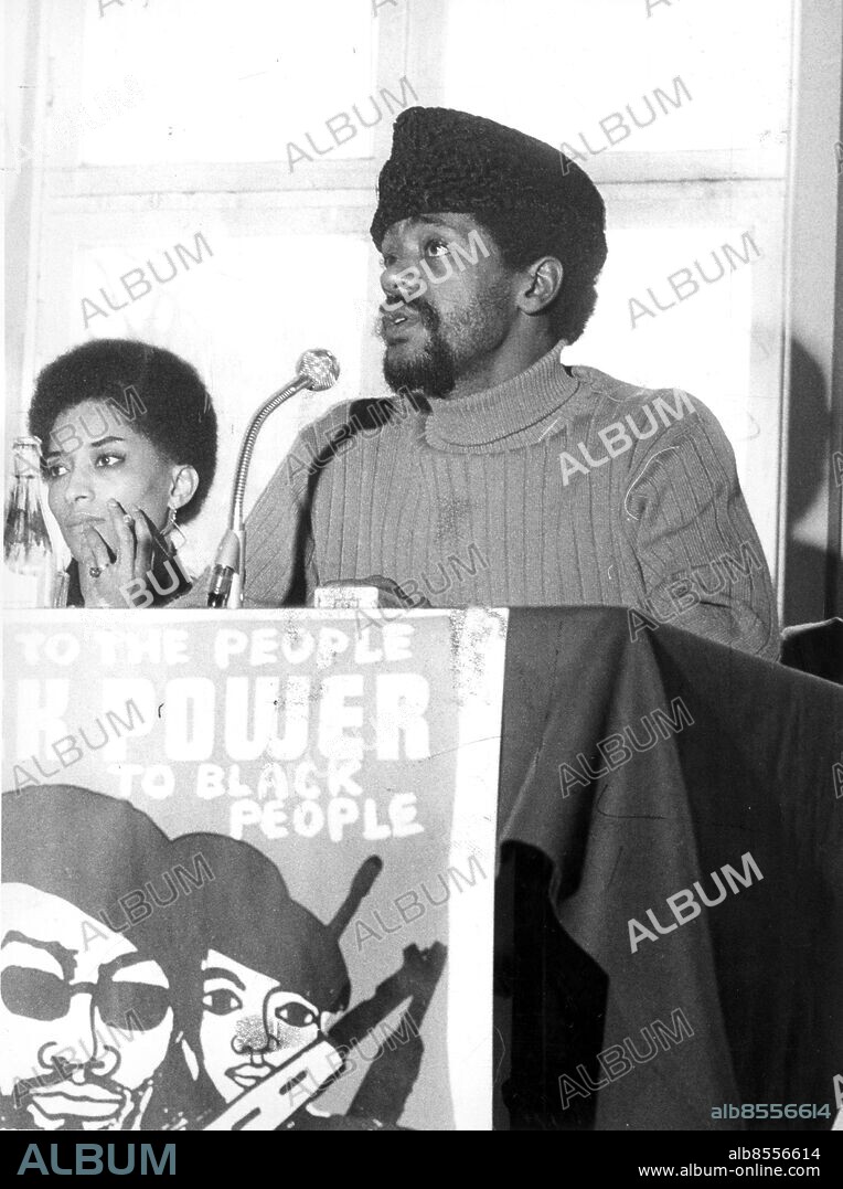 x 1969-03-15. Bobby Seale (th), & Connie Matthews från Black Panther Party, BPP. Foto Ernst Henriksson / Sydsvenskan / SCANPIX / Kod 73035. **OUT Kvällsposten, Skånska Dagbladet, Metro Skåne**. ***BETALBILD***.
