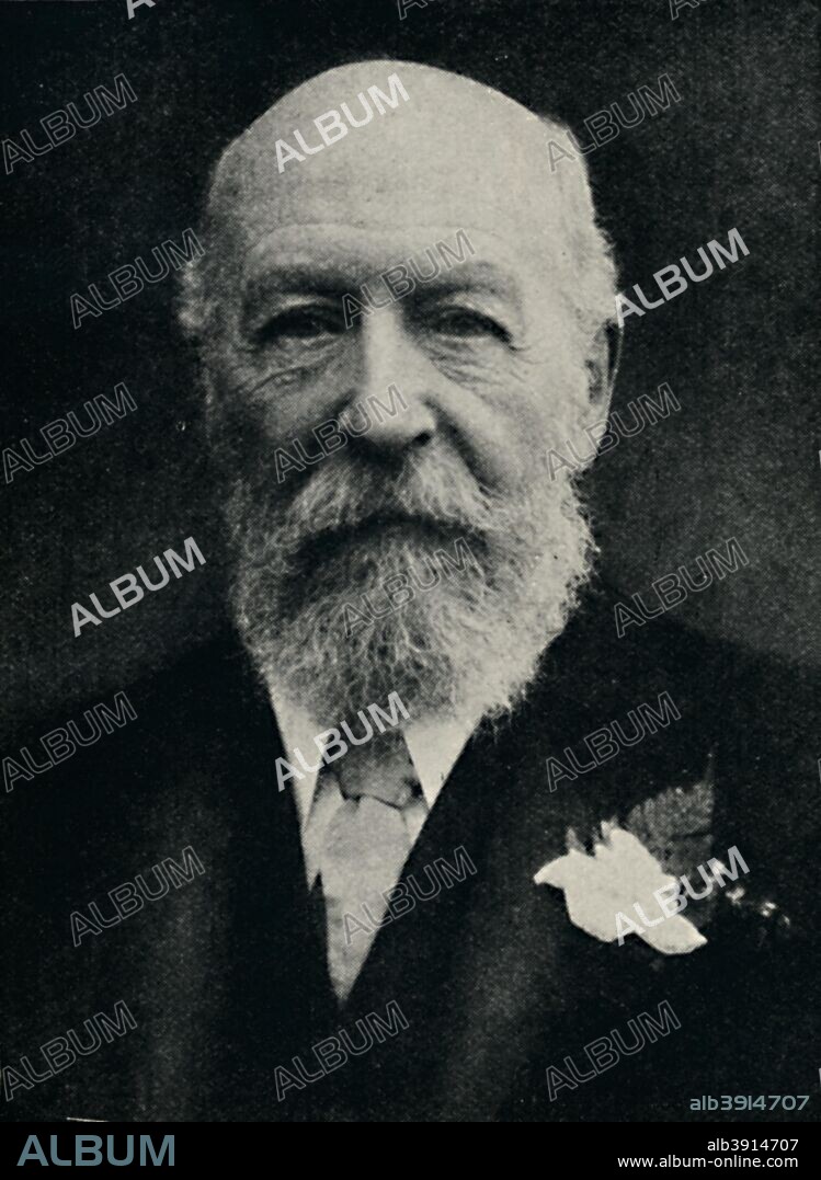 'George Cadbury - A Many-Sided Business Builder', c1925. George Cadbury, (1839-1922), entrepreneur. From Cassell's Romance of Famous Lives, Volume 2 by Harold Wheeler. [The Waverley Book Company, Ltd., London, c1925].