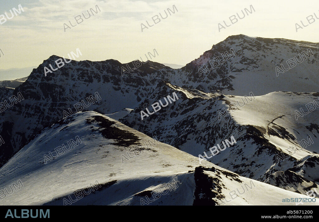 Sierra Nevada /mountain range; Mulhacen summit (the highest mountain in Spàin / Iberian peninsula).
