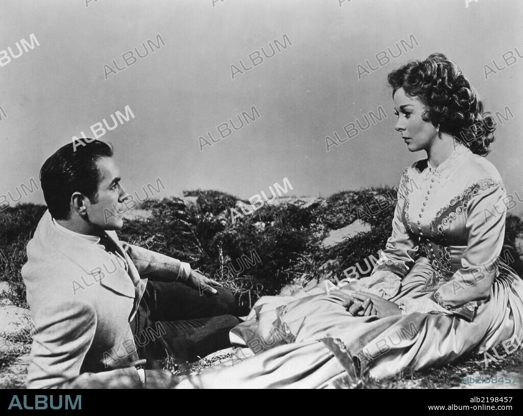SUSAN HAYWARD and TYRONE POWER in UNTAMED, 1955, directed by HENRY KING. Copyright 20TH CENTURY FOX.