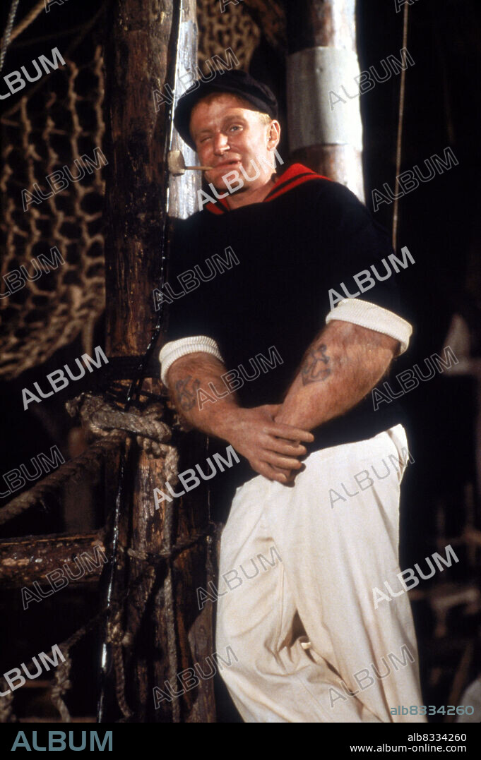 ROBIN WILLIAMS en POPEYE, 1980, dirigida por ROBERT ALTMAN. Copyright WALT DISNEY PRODS/PARAMOUNT.