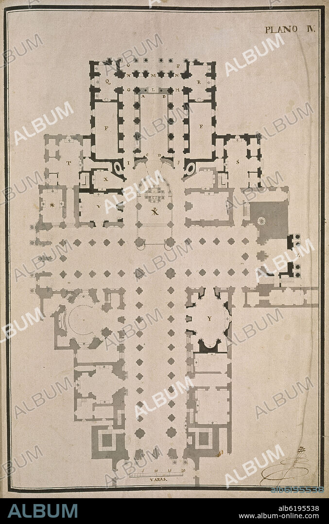 LUCAS FERRO CAAVEYRO (1699-1770). PLANO DE LA CATEDRAL-PRIMERA PAGINA - PLANTA DE CRUZ LATINA- SIGLO XVIII-.