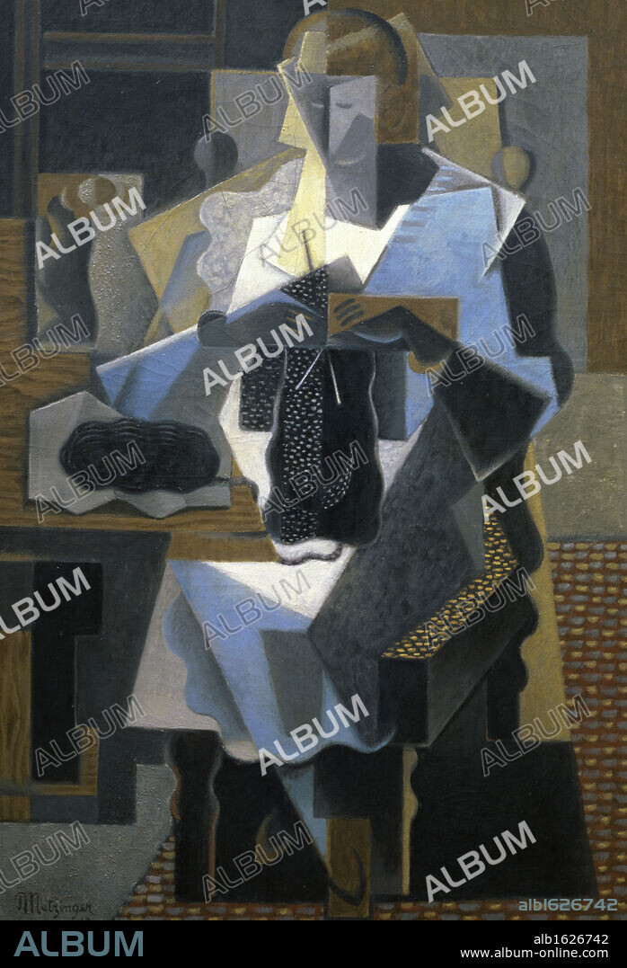 The Knitter by Jean Metzinger, 1919, 1883-1956, France, Paris, Musee National d'Art de Moderne.