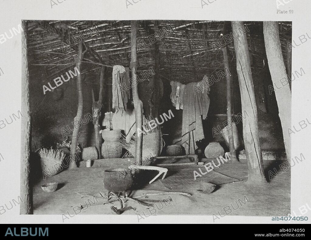 DUDLEY KIDD. Interior of a native hut.  A Pondo hut. The Essential Kafir ... With one hundred full-page illustrations by the author. London : Adam & Charles Black, 1904. Source: 10096.h.20 plate 22.