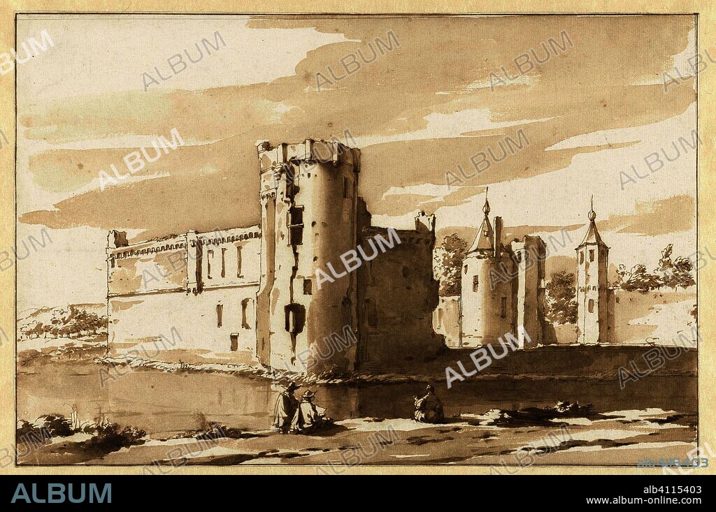 View of the St. Aldegonde castle in West-Souburg. Draughtsman: Jacob van der Ulft (attributed to). Draughtsman: Jan de Bisschop (rejected attribution). Dating: 1663. Measurements: h 196 mm × w 295 mm.