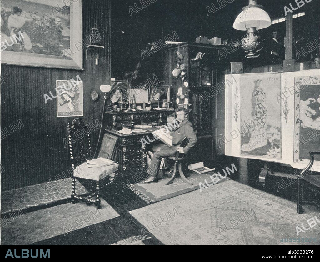 'Louis John Rhead (1857-1926) was an English-born American, artist, illustrator, author and angler, 1898.  From The Studio, Volume Eight [London Offices of the Studio V, London, 1898].
