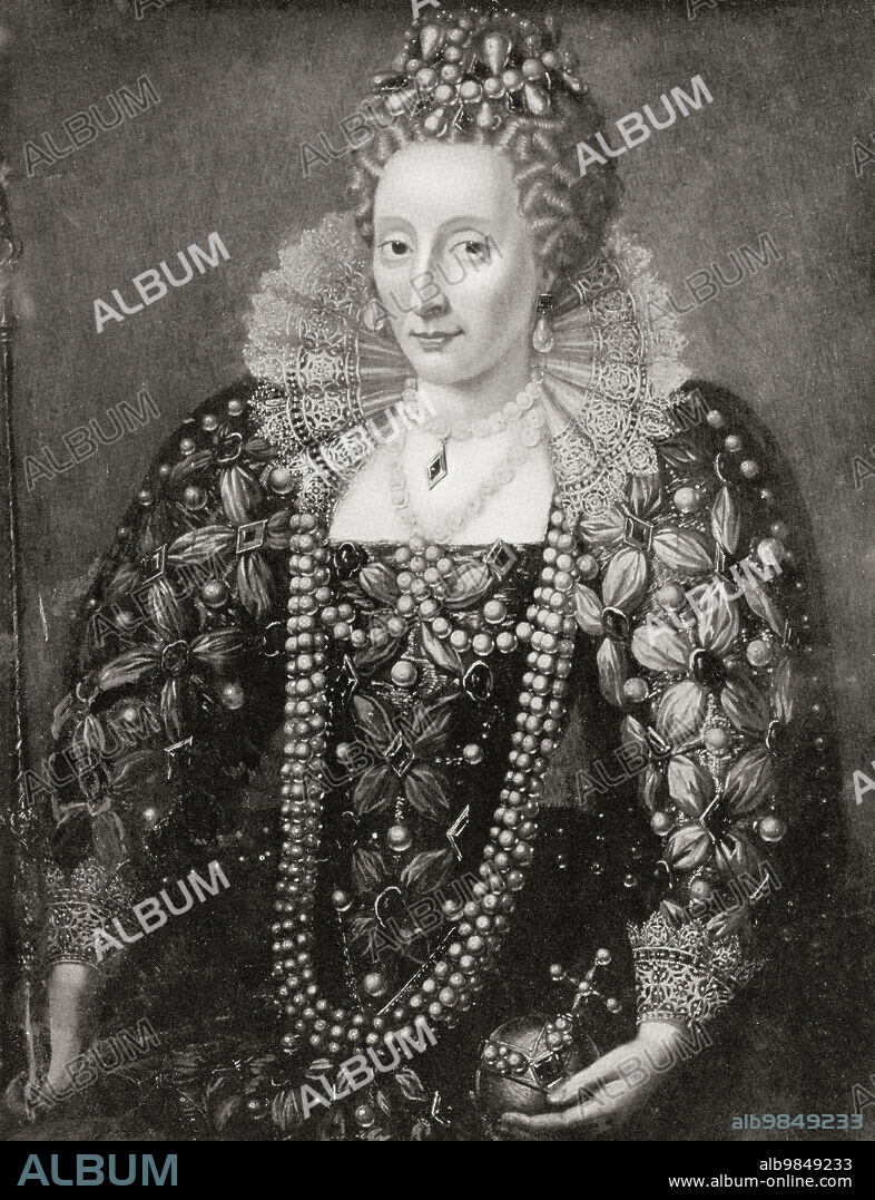 Elizabeth I, aka The Virgin Queen, Gloriana or Good Queen Bess, 1533 Ã¢â‚¬â€œ 1603. Queen of England and Ireland. From Hutchinson's History of the Nations, published 1915.