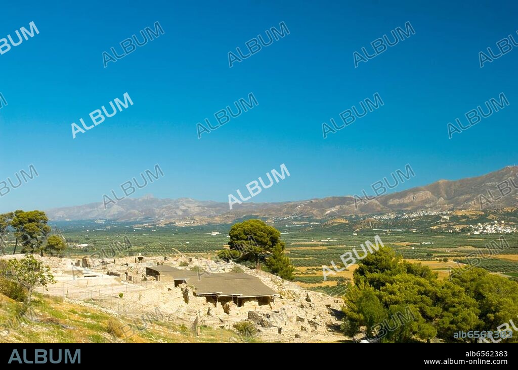 Griechenland, Kreta, Massara-Ebene, Minoischer Palast von Festos ( Phaistos ).