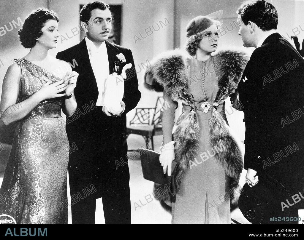 JEAN HARLOW, MYRNA LOY, SPENCER TRACY and WILLIAM POWELL in LIBELED LADY, 1936, directed by JACK CONWAY. Copyright M.G.M.