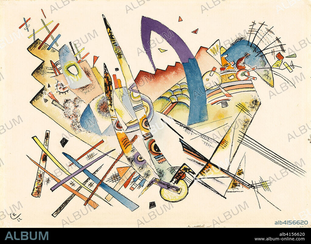 Wassily Kandinsky (Moscow, 1866-Neuilly-sur-Seine, 1944). Untitled (1922). Watercolor and ink on paper. 26.7 x 36.3 cm.