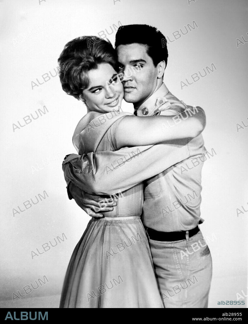 ELVIS PRESLEY and JULIET PROWSE in G. I. BLUES, 1960, directed by NORMAN TAUROG. Copyright PARAMOUNT PICTURES.