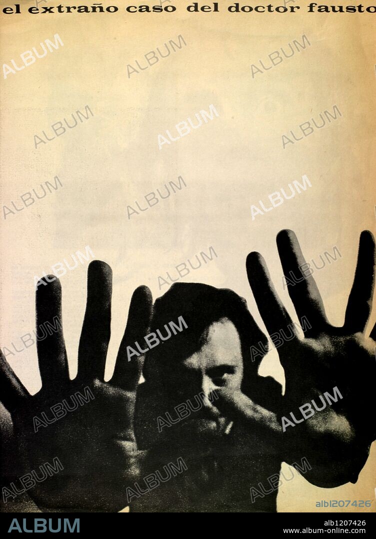 Poster de EL EXTRAÑO CASO DEL DOCTOR FAUSTO, 1969, dirigida por GONZALO SUAREZ. Copyright HERSUA INTERFILMS.