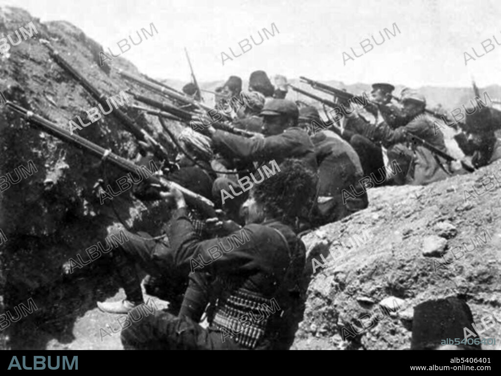 Armenians in the trenches. The Defense of Van was a self-defensive measure by the Armenian population of Van against the Ottoman Empire. Armenian forces fought against the attempts to massacre the Armenian population in the Van Vilayet. The resistance broke out during the Caucasus Campaign, in which the Dashnak militias were supported by the Imperial Russian army to defend the Ottoman Armenian population. Such measures had not been intended or planned by the Armenians. Based mostly in the city of Van, it was one of the few instances during the Armenian Genocide when Armenians fought against the Ottoman Empire's armed forces.
